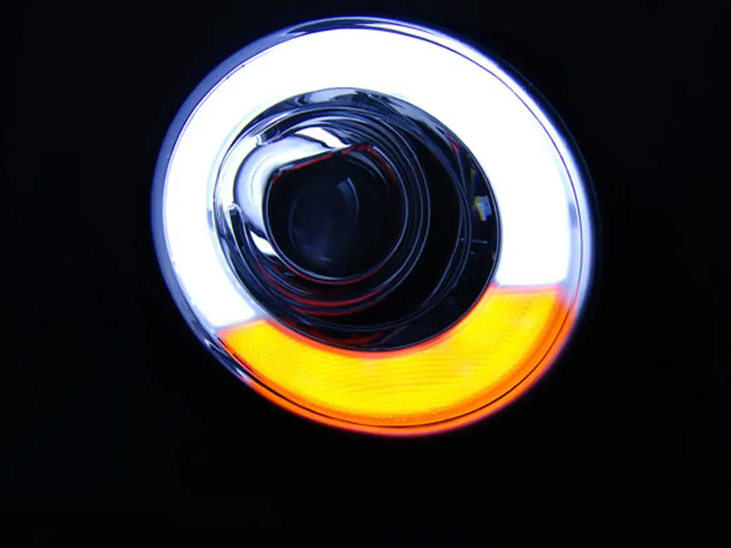 Frontlykter MINI COOPER 2006-2014 TUBE LIGHT CHROME – bilde 3