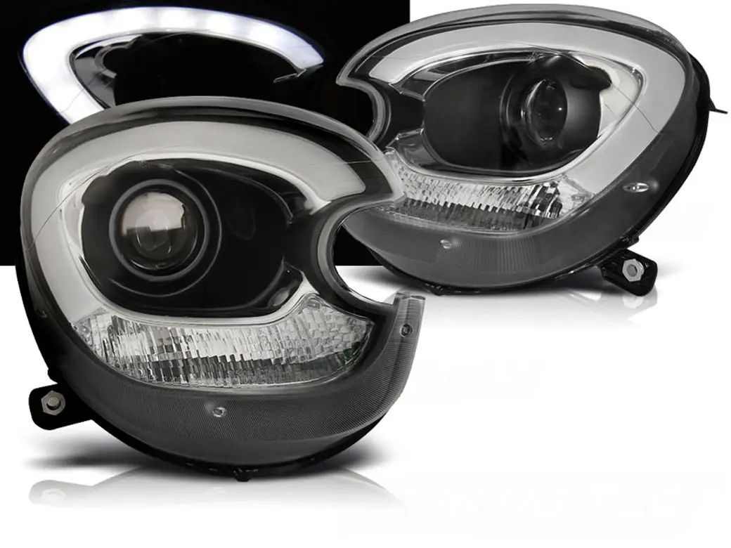 Frontlykter MINI COOPER COUNTRYMAN (R60/R61) 2010-2014 TUBE LIGHT BLACK