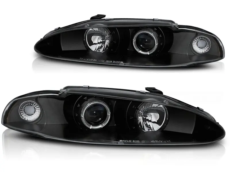Frontlykter MITSUBISHI ECLIPSE 1995-1996 ANGEL EYES BLACK – bilde 2