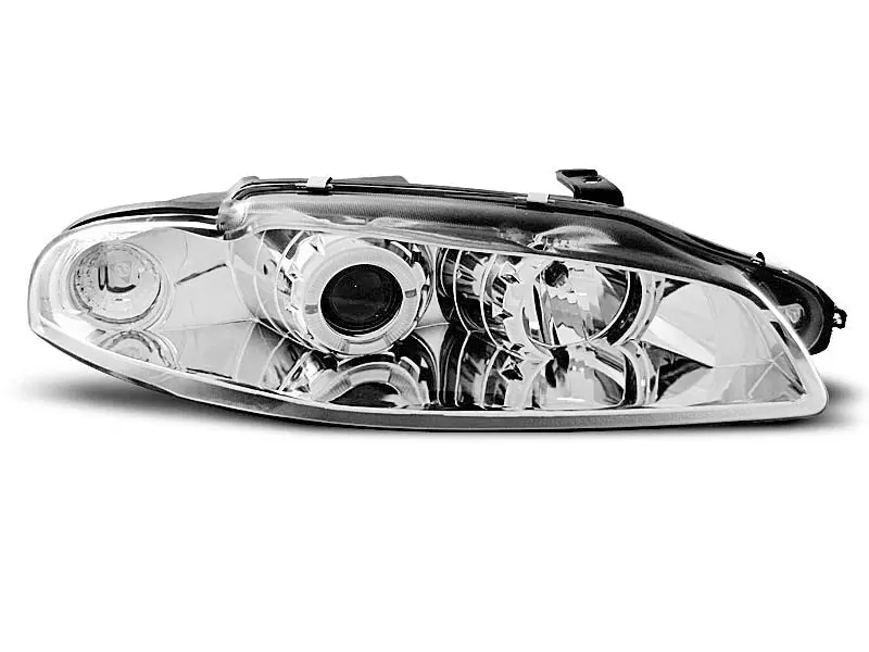 Frontlykter MITSUBISHI ECLIPSE 1997-1998 ANGEL EYES CHROME – bilde 3