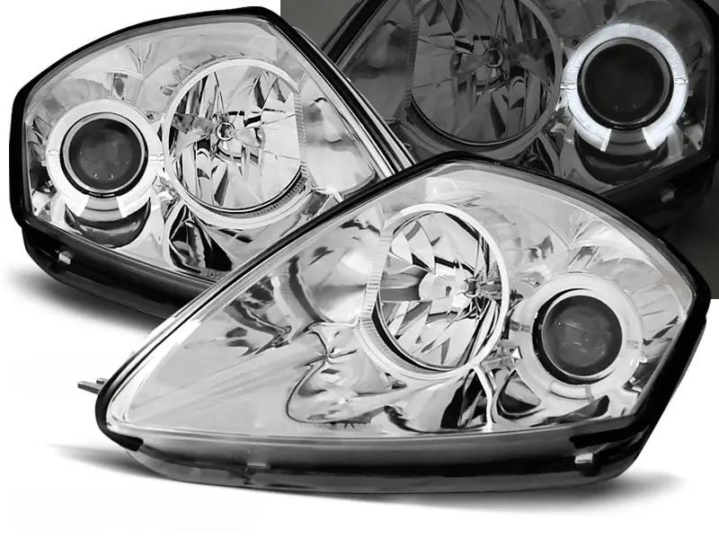 Frontlykter MITSUBISHI ECLIPSE (D50) 2000-2005 ANGEL EYES CHROME