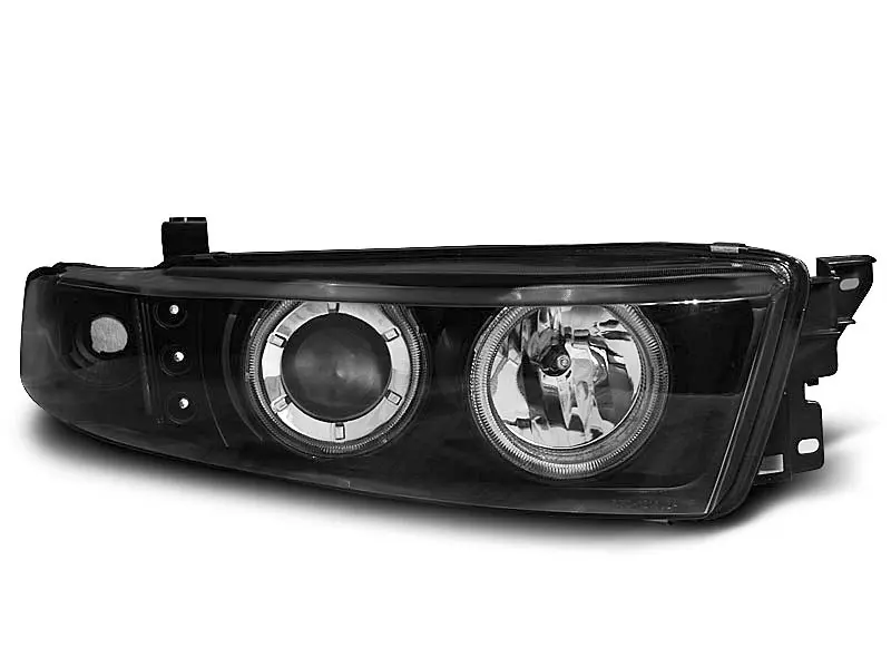Frontlykter MITSUBISHI GALANT 8 (EA0) 1996-2006 ANGEL EYES BLACK CCFL – bilde 2