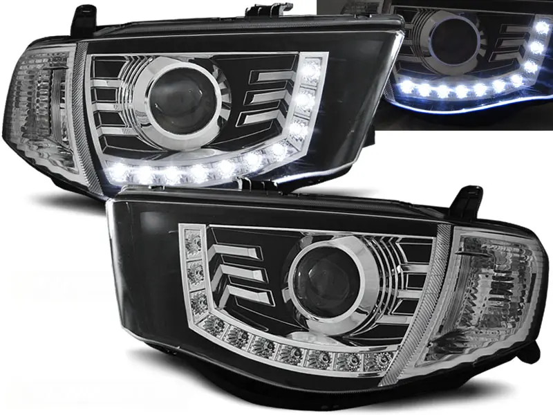 Frontlykter MITSUBISHI L200 2006-2010 DAYLIGHT BLACK