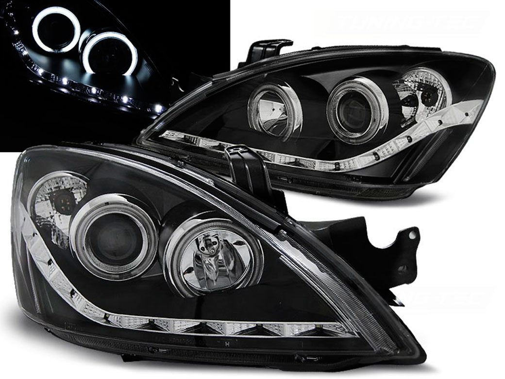 Frontlykter MITSUBISHI LANCER 7 2004-2007 DAYLIGHT BLACK