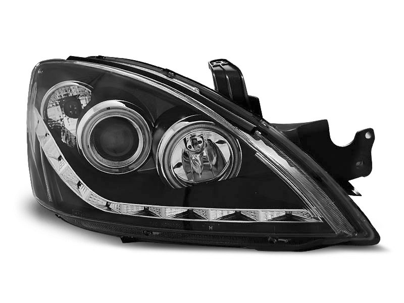 Frontlykter MITSUBISHI LANCER 7 2004-2007 DAYLIGHT BLACK – bilde 2