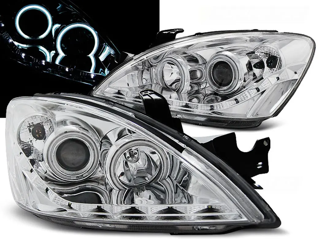 Frontlykter MITSUBISHI LANCER 7 2004-2007 DAYLIGHT CHROME
