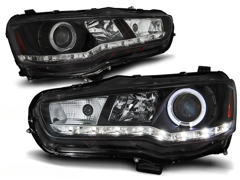 Frontlykter MITSUBISHI LANCER 8 2008~ DAYLIGHT BLACK – bilde 2