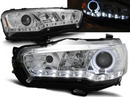 Frontlykter MITSUBISHI LANCER 8 2008~ DAYLIGHT CHROME