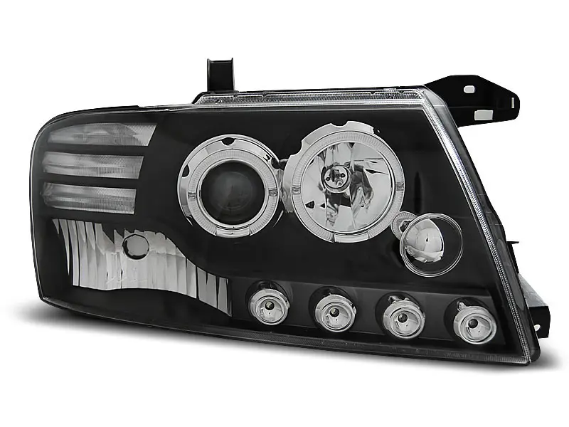 Frontlykter Mitsubishi Pajero III 1999 - 2006 │ ANGEL EYES BLACK – bilde 2