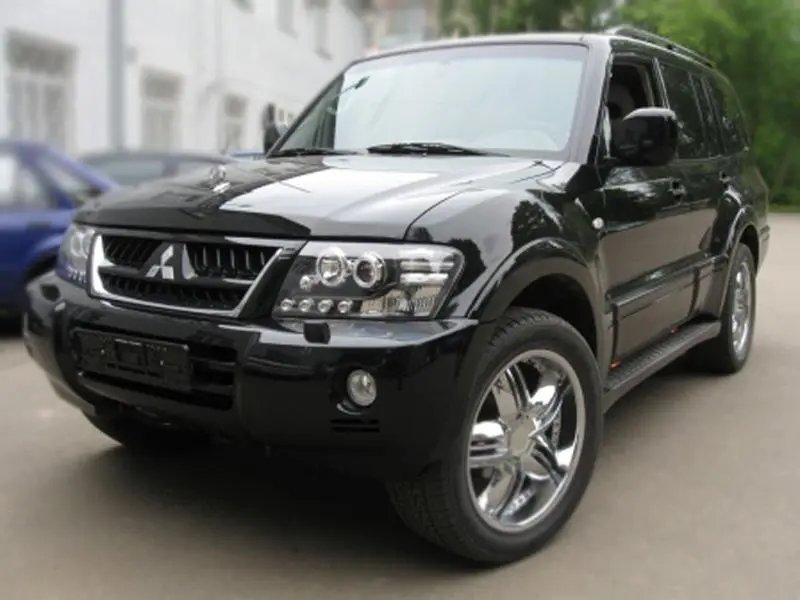 Frontlykter Mitsubishi Pajero III 1999 - 2006 │ ANGEL EYES CHROME – bilde 5