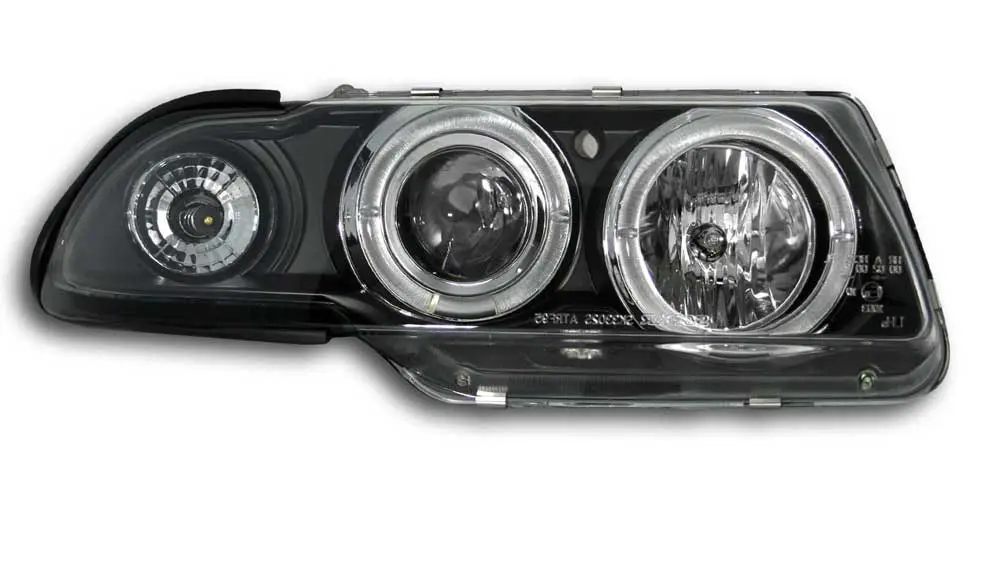Frontlykter OPEL ASTRA (F) 1994-1997 ANGEL EYES BLACK – bilde 2