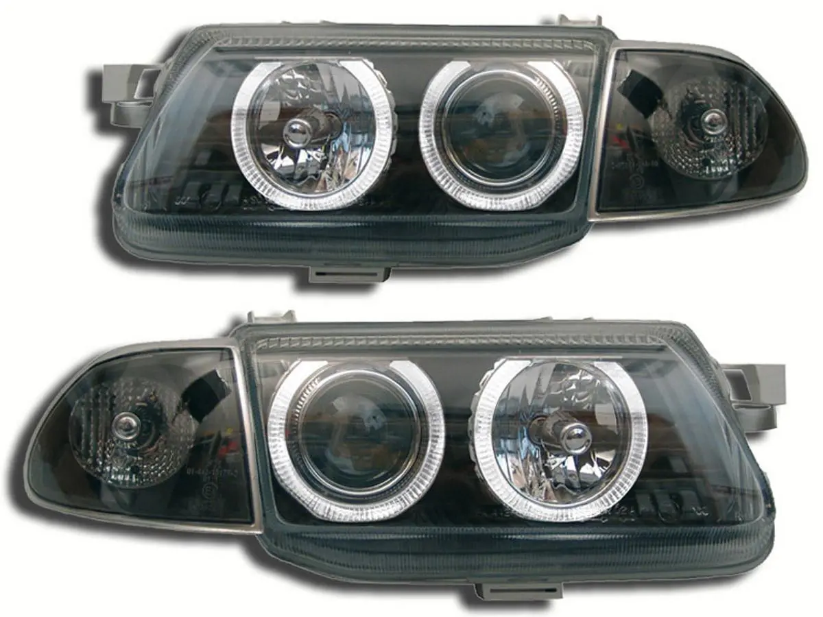 Frontlykter OPEL ASTRA (F) 1994-1997 ANGEL EYES BLACK – bilde 2