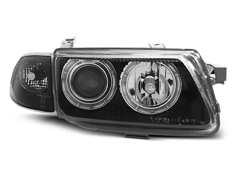Frontlykter OPEL ASTRA (F) 1994-1997 ANGEL EYES BLACK – bilde 3