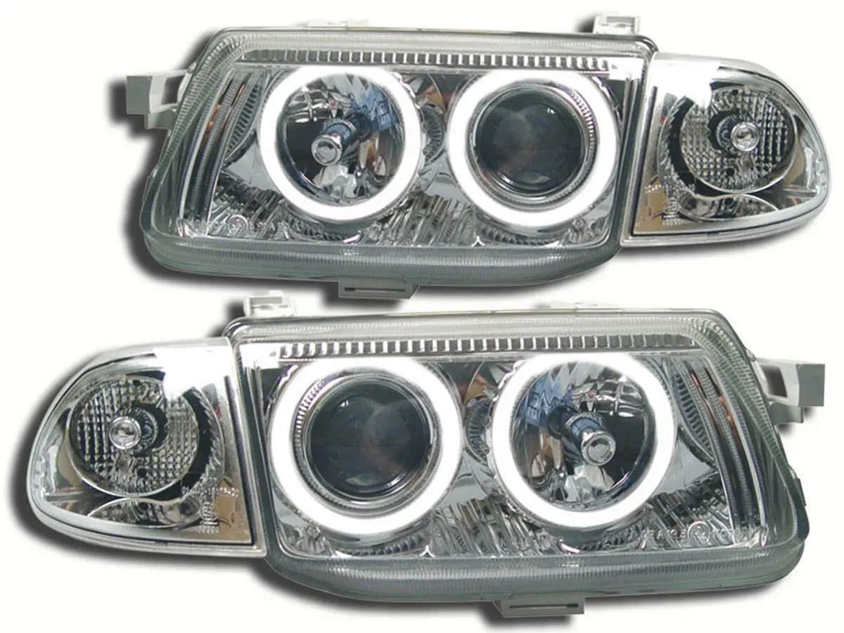 Frontlykter OPEL ASTRA (F) 1994-1997 ANGEL EYES CHROME – bilde 2