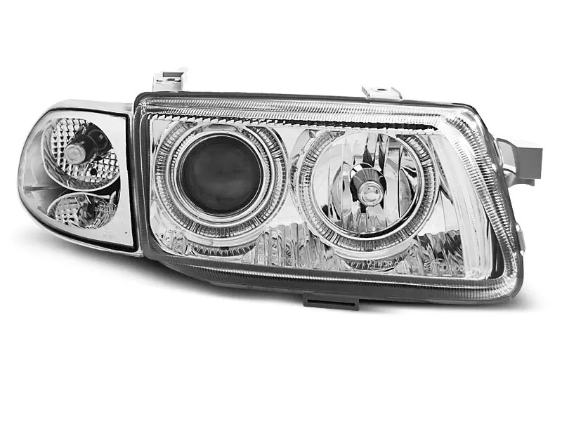 Frontlykter OPEL ASTRA (F) 1994-1997 ANGEL EYES CHROME – bilde 3