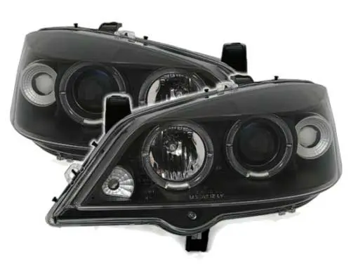 Frontlykter OPEL ASTRA (G) 1997-2004 ANGEL EYES BLACK – bilde 2