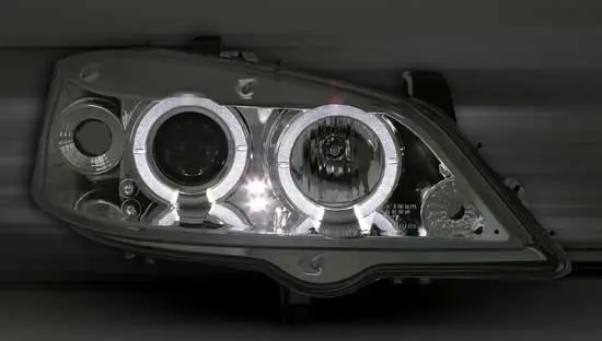 Frontlykter OPEL ASTRA (G) 1997-2004 ANGEL EYES BLACK – bilde 3