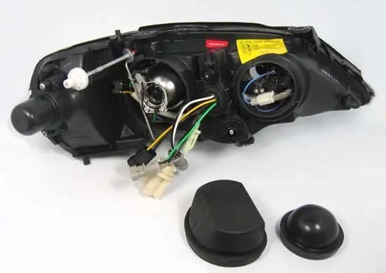 Frontlykter OPEL ASTRA (G) 1997-2004 ANGEL EYES BLACK – bilde 4