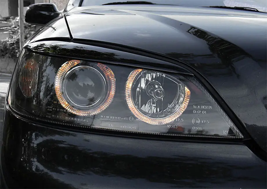 Frontlykter OPEL ASTRA (G) 1997-2004 ANGEL EYES BLACK – bilde 5