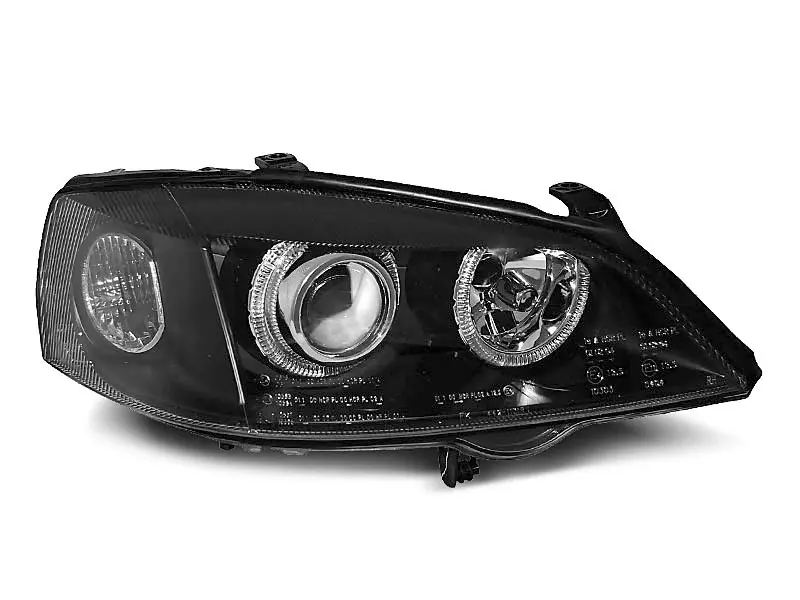 Frontlykter OPEL ASTRA (G) 1997-2004 ANGEL EYES BLACK – bilde 6