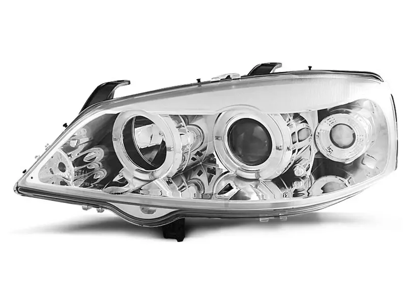 Frontlykter OPEL ASTRA (G) 1997-2004 ANGEL EYES CHROME Image 5