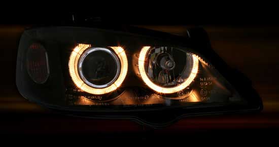 Frontlykter OPEL ASTRA (G) 1997-2004 ANGEL EYES CHROME – bilde 3