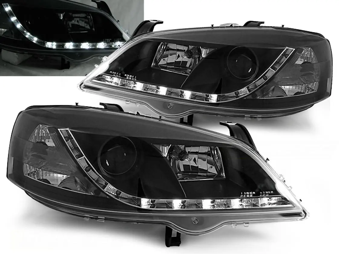 Frontlykter OPEL ASTRA (G) 1997-2004 DAYLIGHT BLACK