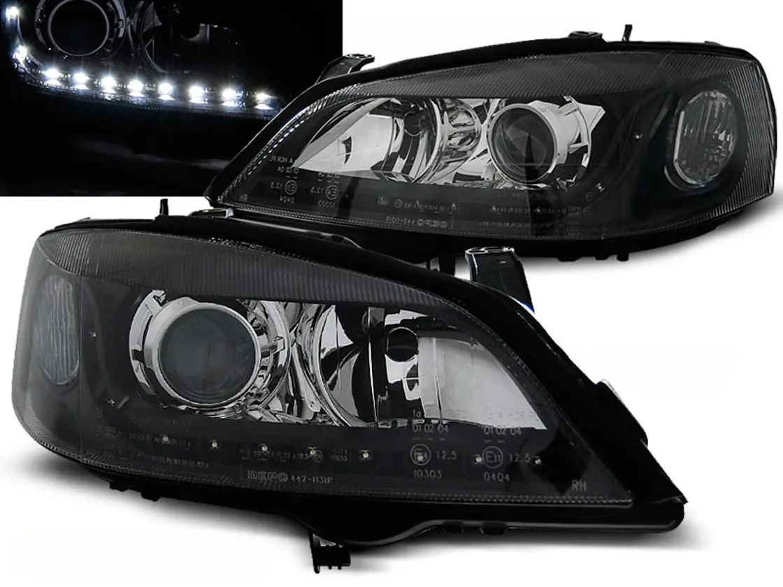 Frontlykter OPEL ASTRA (G) 1997-2004 DAYLIGHT BLACK