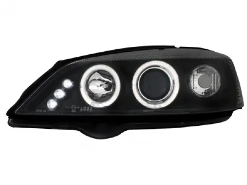 Frontlykter OPEL ASTRA (G) 1998-2004 ANGEL EYES BLACK – bilde 2