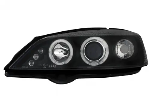 Frontlykter OPEL ASTRA (G) 1998-2004 ANGEL EYES BLACK – bilde 3