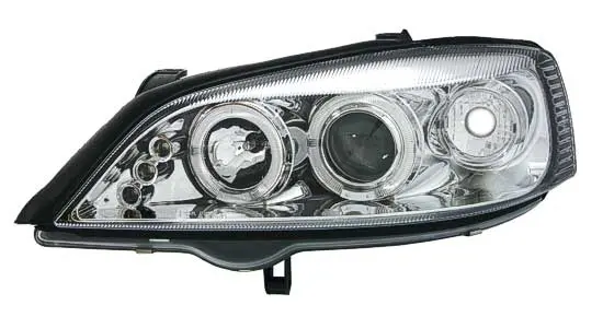Frontlykter OPEL ASTRA (G) 1998-2004 ANGEL EYES CHROME – bilde 2