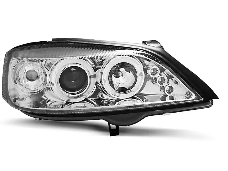 Frontlykter OPEL ASTRA (G) 1998-2004 ANGEL EYES CHROME – bilde 5