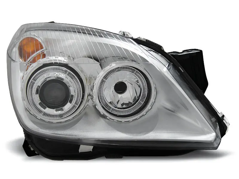 Frontlykter OPEL ASTRA (H) 2004-2009 ANGEL EYES CHROME – bilde 3