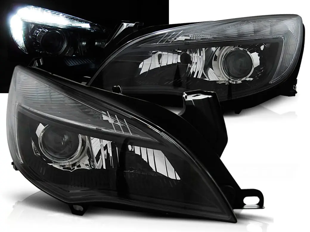 Frontlykter OPEL ASTRA (J) 2010-2012 BLACK TRU DRL