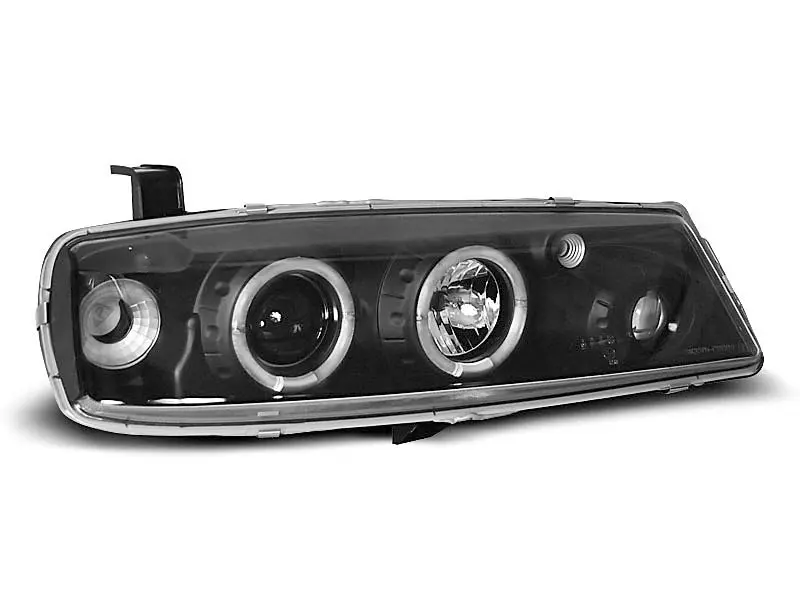 Frontlykter OPEL CALIBRA 1990-1997 ANGEL EYES BLACK – bilde 3