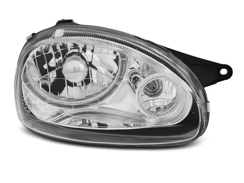Frontlykter OPEL CORSA (B) 1993-2000 ANGEL EYES CHROME – bilde 3