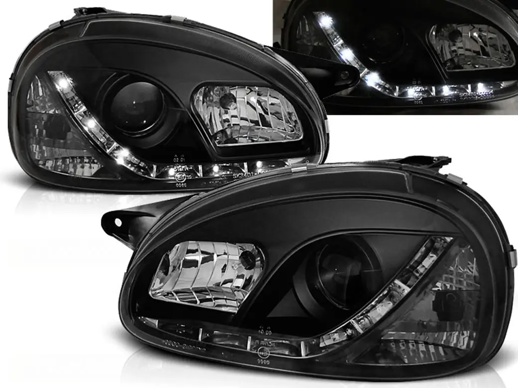 Frontlykter OPEL CORSA (B) 1993-2000 DAYLIGHT BLACK