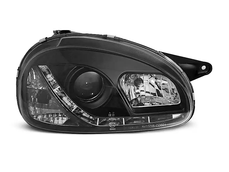 Frontlykter OPEL CORSA (B) 1993-2000 DAYLIGHT BLACK – bilde 2