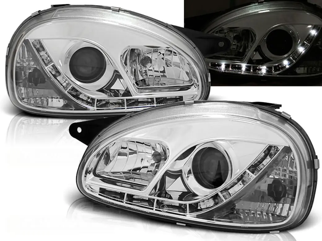 Frontlykter OPEL CORSA (B) 1993-2000 DAYLIGHT CHROME