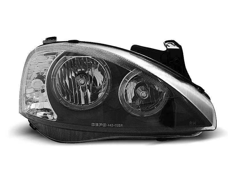 Frontlykter OPEL CORSA (C) 2000-2006 ANGEL EYES BLACK – bilde 3