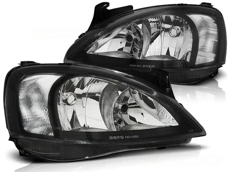 Frontlykter OPEL CORSA (C) 2000-2006 BLACK