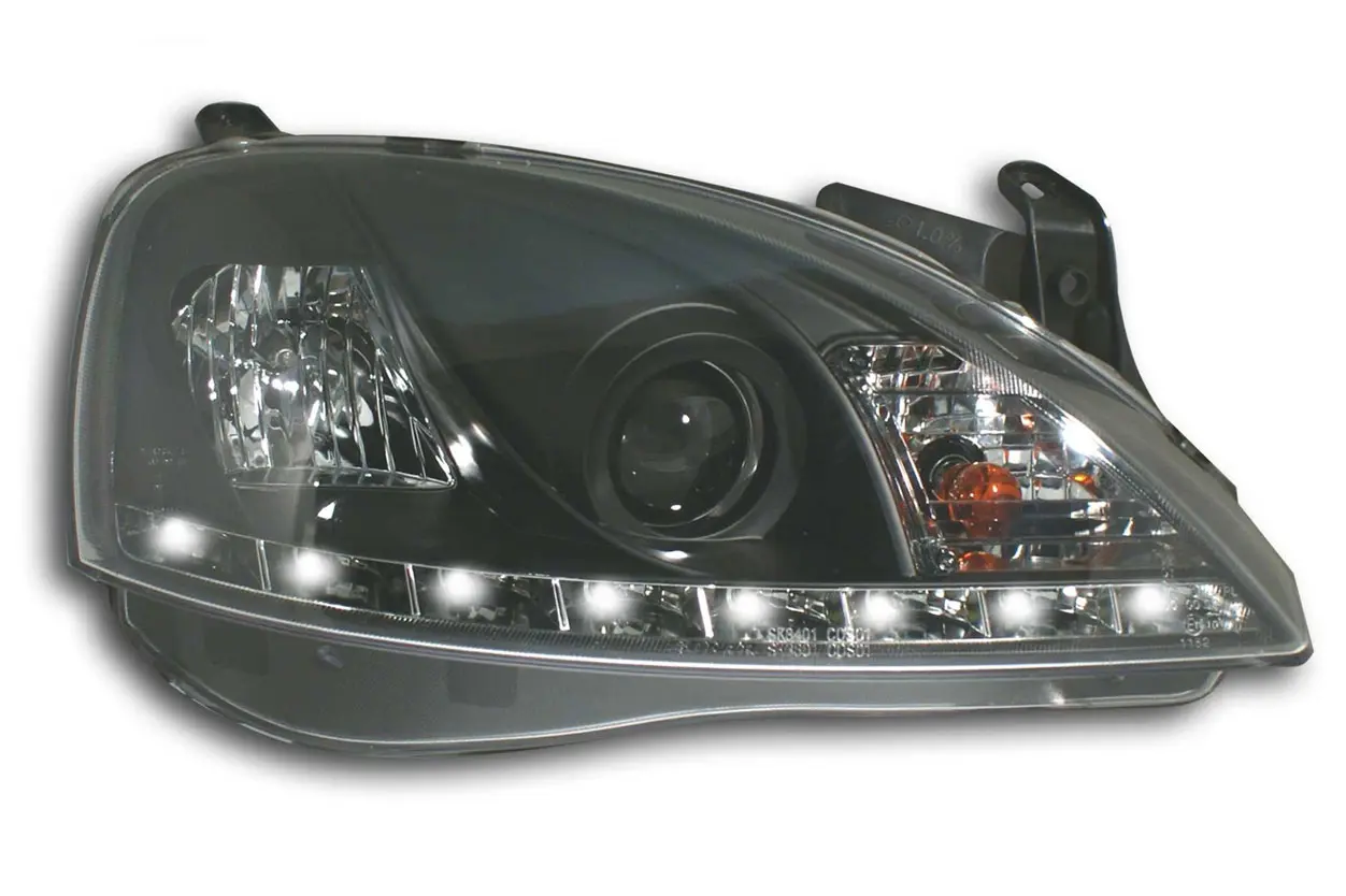 Frontlykter OPEL CORSA (C) 2000-2006 DAYLIGHT BLACK – bilde 2