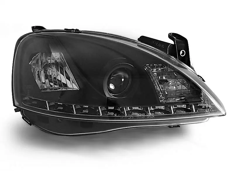 Frontlykter OPEL CORSA (C) 2000-2006 DAYLIGHT BLACK – bilde 3