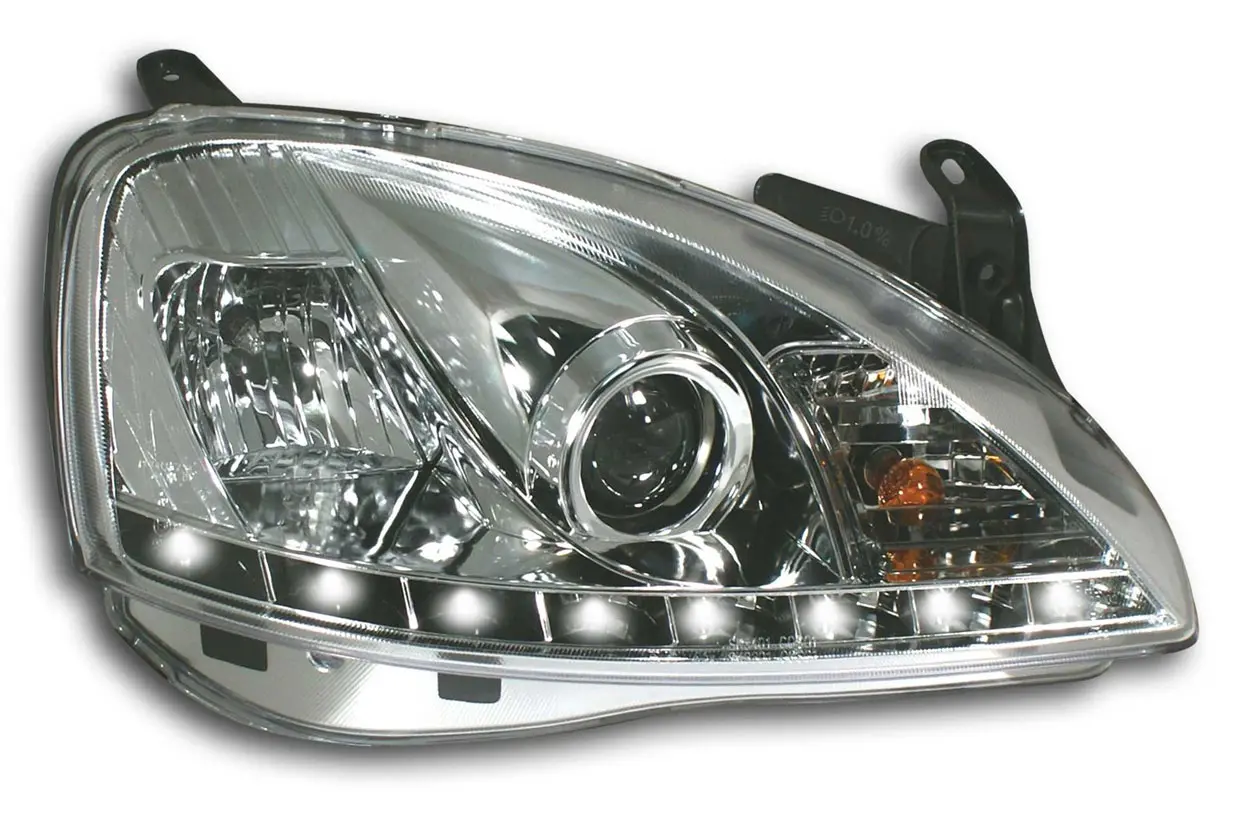 Frontlykter OPEL CORSA (C) 2000-2006 DAYLIGHT CHROME – bilde 2