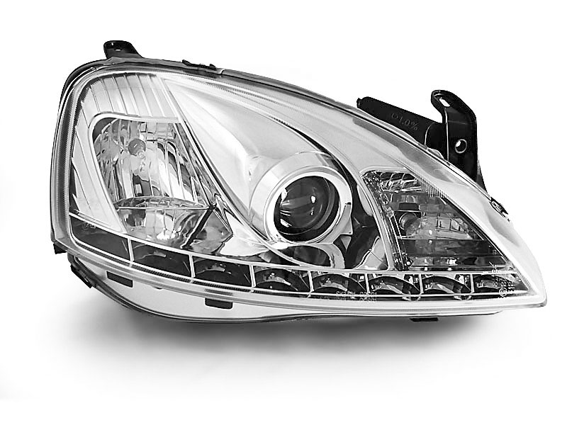 Frontlykter OPEL CORSA (C) 2000-2006 DAYLIGHT CHROME – bilde 3
