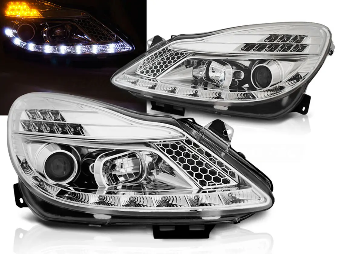 Frontlykter OPEL CORSA (D) 2006-2011 DAYLIGHT CHROME