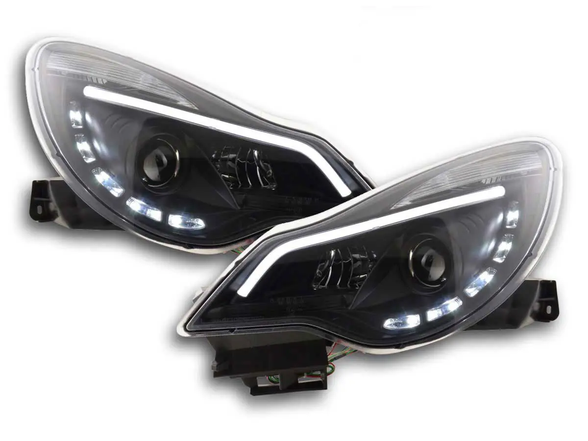 Frontlykter OPEL CORSA (D) 2011-2014 DRL BLACK – bilde 2