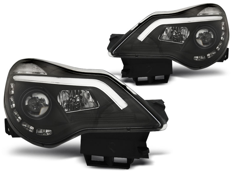 Frontlykter OPEL CORSA (D) 2011-2014 DRL BLACK – bilde 5