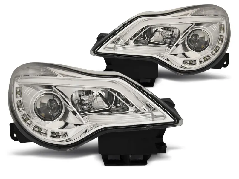 Frontlykter OPEL CORSA (D) 2011-2014 DRL CHROME – bilde 2
