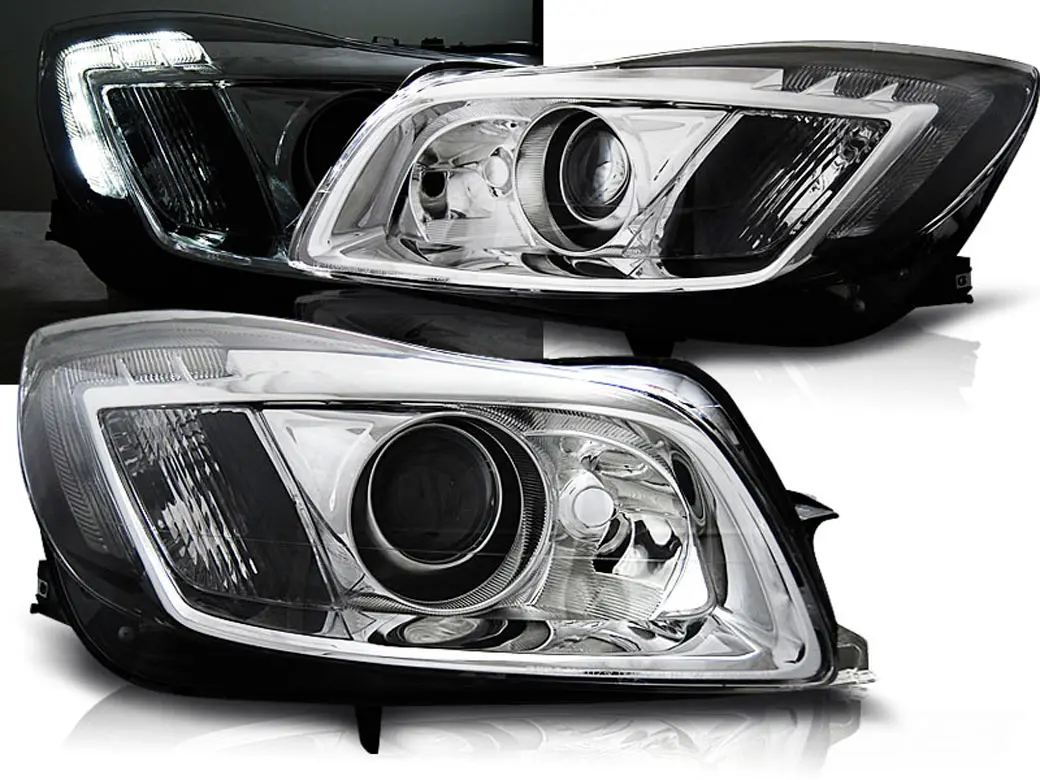 Frontlykter OPEL INSIGNIA 2008-2012 CHROME TRU DRL
